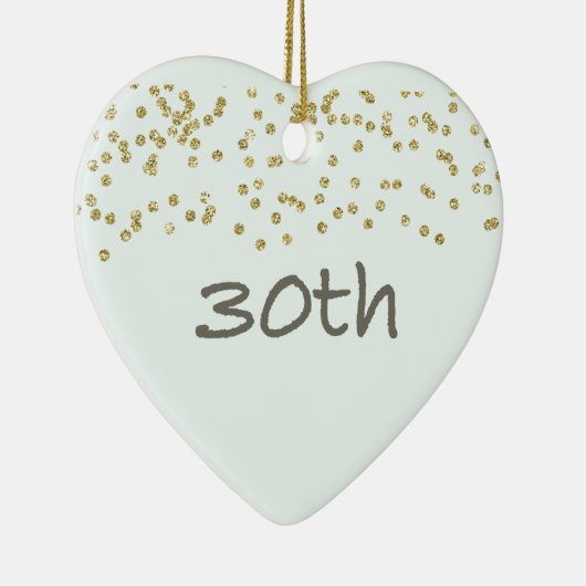 30. GeburtstagConfetti Keramikornament (Rechts)