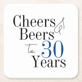 30. Geburtstags-Biere und Gewürze Typografie-Party Rechteckiger Pappuntersetzer