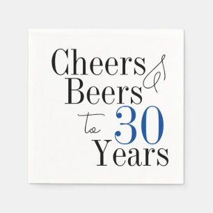 30. Geburtstags-Biere und Gewürze Typografie-Party Serviette