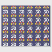 30. Geburtstags-Boxerhundeblaues Geschenkpapier (Flach)