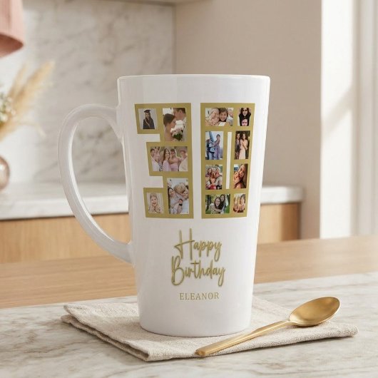 30. Geburtstags-Foto-Collage Milchtasse