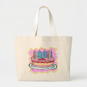 30. Geburtstags-Geschenk-Taschen-Tasche Jumbo Stoffbeutel