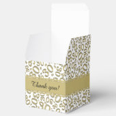 30. Geburtstags-Gold/Weißes Zufallszahlenmuster Geschenkschachtel (Geöffnet)