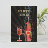 30. Geburtstags-Party Einladung (Stehend Vorderseite)