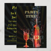 30. Geburtstags-Party Einladung (Vorne/Hinten)