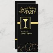 30. Geburtstags-Party Einladungen (Vorne/Hinten)
