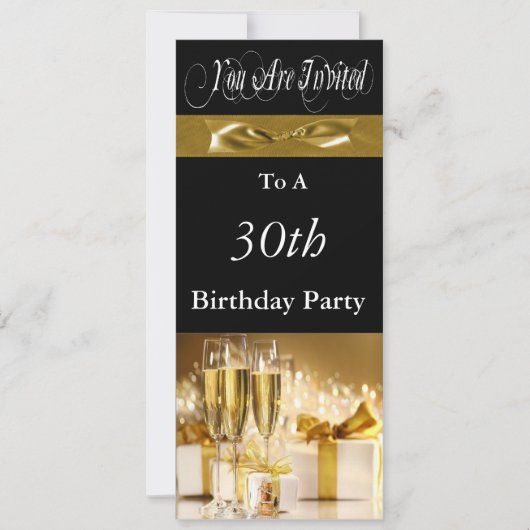 30. Geburtstags-Party-personalisierte Einladung (Vorderseite)