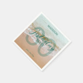 30. Geburtstags-Strandparty Serviette (Ecke)