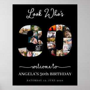 30. Geburtstagsaussehen, 30 Jahre alte Fotos Poster