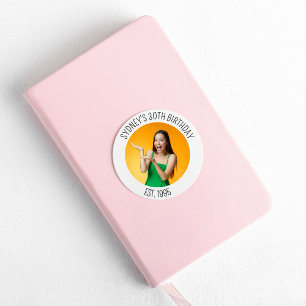 30. Geburtstagsdekoration Personalisiert 21. mit Runder Aufkleber