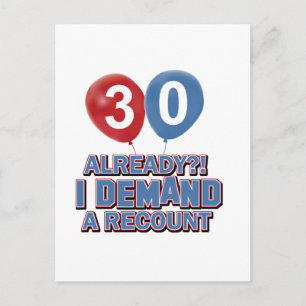 30. Geburtstagsdesigns Postkarte