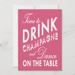 30. Geburtstagseinladung Zeit Champagner zu trinke Einladung