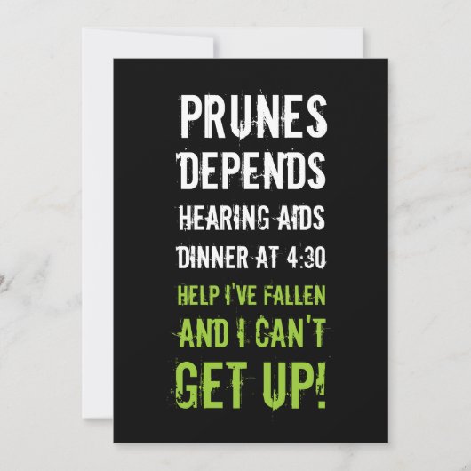 30. Geburtstagseinladungen - alte Leute Einladung (Vorderseite)