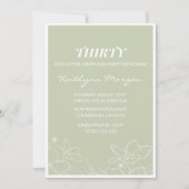 30. Geburtstagseinladungen Modernes Blumendekor Einladung (Vorderseite)