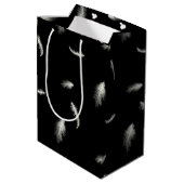 30. GeburtstagsFeathers Mittlere Geschenktasche Geschenktüte (Rückseite Schrägansicht)