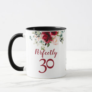30. Geburtstagsfeier Blumengrüße Tasse
