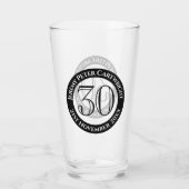 30. Geburtstagsfeier Glas (Rückseite)
