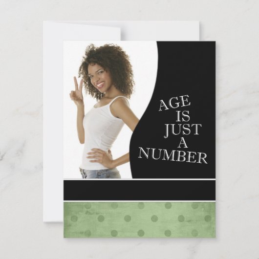 30. Geburtstagsfeier (grün) Einladung (Vorderseite)