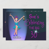 30. Geburtstagsfeier - Kokett und sassy Einladung (Vorne/Hinten)