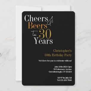 30. Geburtstagsfeier Prost und Bier Einladung