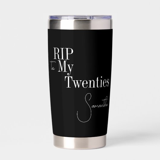 30. Geburtstagsfeier RIP 20er Party Thermobecher (Vorderseite)