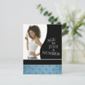 30. Geburtstagsfeiern (Aquamarin) Einladung (Stehend Vorderseite)