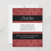 30. Geburtstagsfeiern (Rot) Einladung (Rückseite)