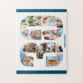 30. Geburtstagsfoto Collage Number 30 Keepake Puzzle (Vertikal)