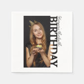 30. Geburtstagsfoto Hochschulparty Serviette (Vorderseite)