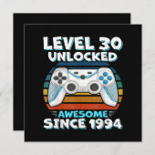 30. Geburtstagsfrau 30 Jahre 1994 Einladung (Vorne/Hinten)