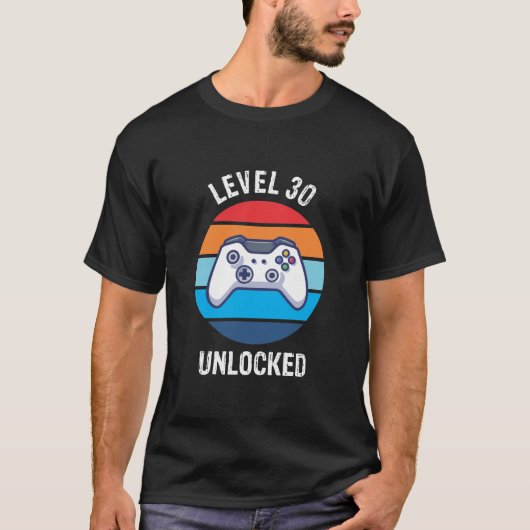 30. GeburtstagsGamer Level 30  T-Shirt (Vorderseite)