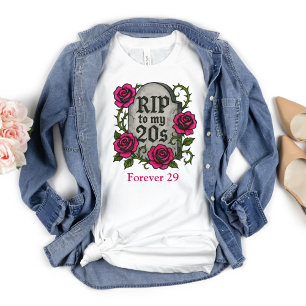30. Geburtstagsgeschenk für sie rosa Rosen RIP Gra T-Shirt