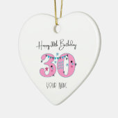 30. Geburtstagsgeschenk, personalisierte Keramik Ornament (Links)