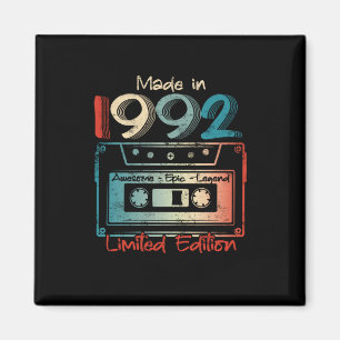 30 Geburtstagsgeschenke Jahr alt 1992 Kassette Magnet
