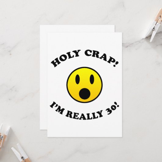 30. Geburtstagsgeschenke Karte (Vorderseite/Rückseite Beispiel)