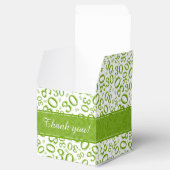 30. Geburtstagsgrün/weiß Zufallszahlenmuster Geschenkschachtel (Geöffnet)