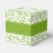 30. Geburtstagsgrün/weiß Zufallszahlenmuster Geschenkschachtel (Rückseite)