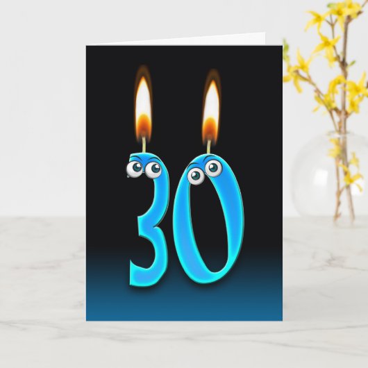 30. Geburtstagskandale Karte (Gelbe Blume)