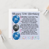 30. Geburtstagskarte - Bruder Karte (Vorderseite/Rückseite Beispiel)