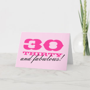 30. Geburtstagskarte für Frauen 30 und fabelhaft Karte