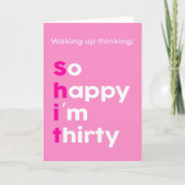 30. Geburtstagskarte Karte (Vorderseite)