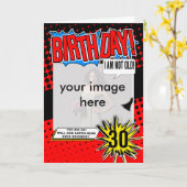 30. Geburtstagskarte - Superheld Karte (Gelbe Blume)