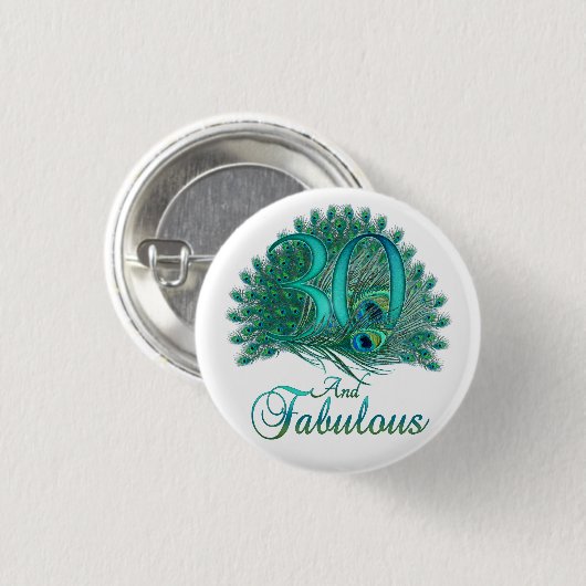 30. Geburtstagsknöpfe Button (Vorne & Hinten)