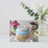 30. Geburtstagskuchen Postkarte. Postkarte (Stehend Vorderseite)