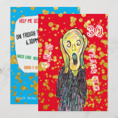 30. Geburtstagskünstlerin lädt OMG ein Einladung (Vorne/Hinten)