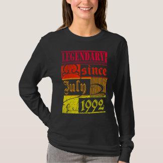 30. Geburtstagslegendär Seit Juli 1992 Vintage Re T-Shirt
