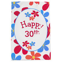 30. Geburtstagsmahlzeiten auf Weiß