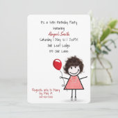 30. Geburtstagsmarine mit Red Balloon Einladung (Stehend Vorderseite)