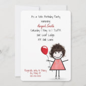 30. Geburtstagsmarine mit Red Balloon Einladung (Vorderseite)