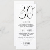 30. Geburtstagsmenü Menükarte (Vorne/Hinten)